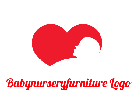 negative spacing child head in heart
