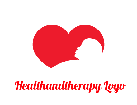 negative spacing child head in heart