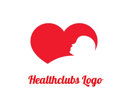 negative spacing child head in heart
