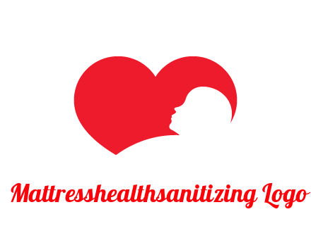 negative spacing child head in heart