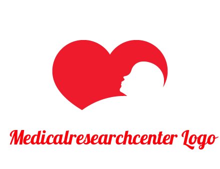 negative spacing child head in heart