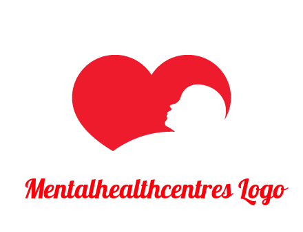 negative spacing child head in heart