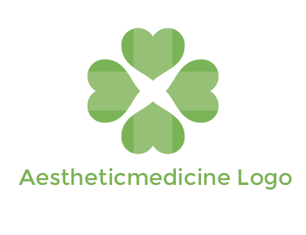 hearts rotating forming clover