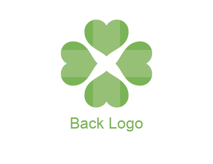 hearts rotating forming clover