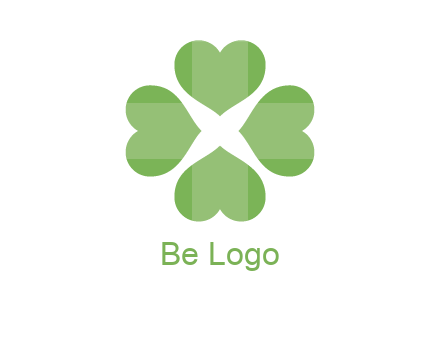 hearts rotating forming clover