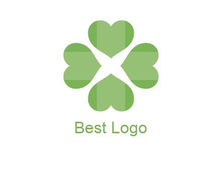 hearts rotating forming clover