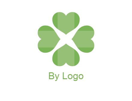 hearts rotating forming clover