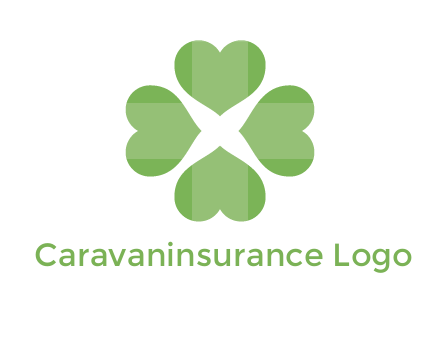 hearts rotating forming clover