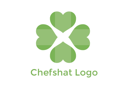 hearts rotating forming clover