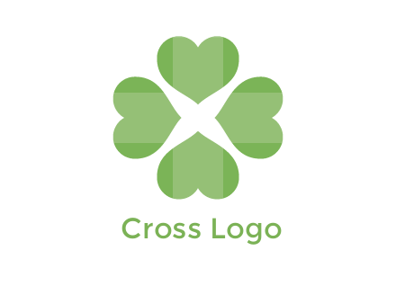 hearts rotating forming clover