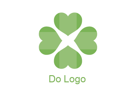 hearts rotating forming clover