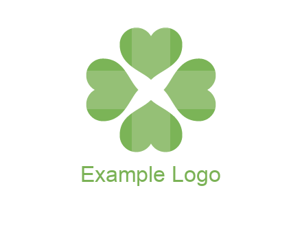 hearts rotating forming clover