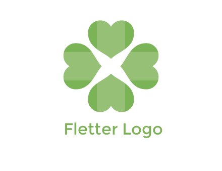 hearts rotating forming clover