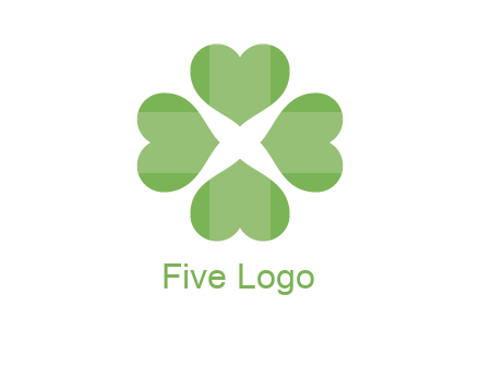 hearts rotating forming clover
