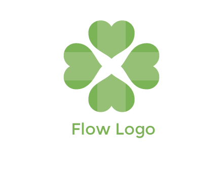 hearts rotating forming clover