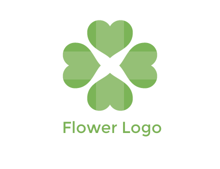 hearts rotating forming clover