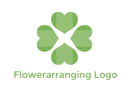 hearts rotating forming clover