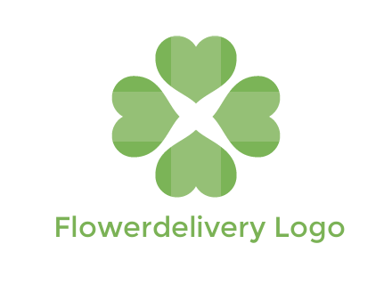 hearts rotating forming clover