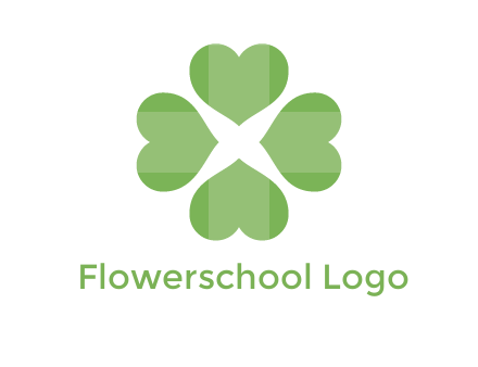 hearts rotating forming clover