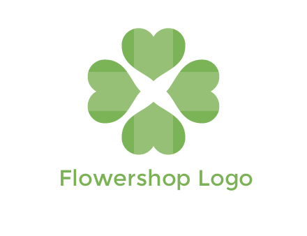 hearts rotating forming clover