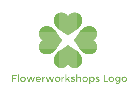 hearts rotating forming clover