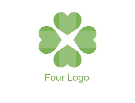 hearts rotating forming clover