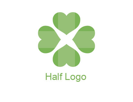 hearts rotating forming clover