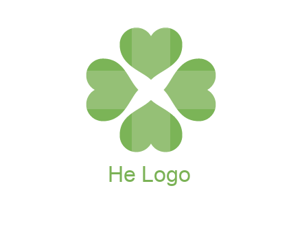 hearts rotating forming clover