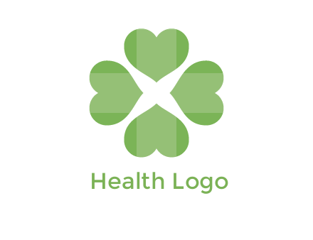 hearts rotating forming clover