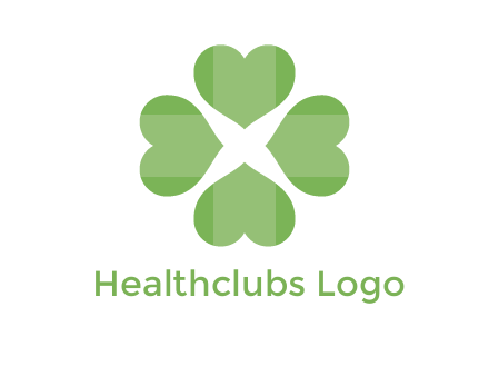 hearts rotating forming clover