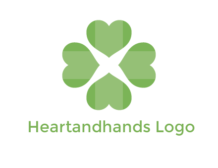 hearts rotating forming clover