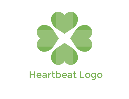 hearts rotating forming clover