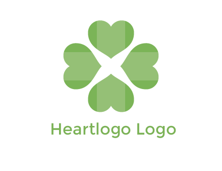 hearts rotating forming clover