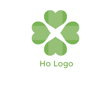 hearts rotating forming clover