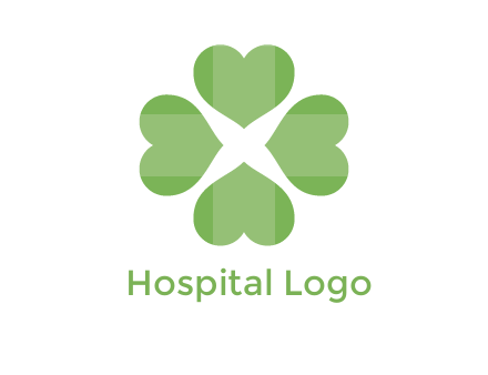 hearts rotating forming clover