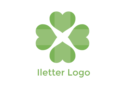 hearts rotating forming clover