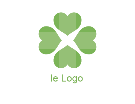 hearts rotating forming clover