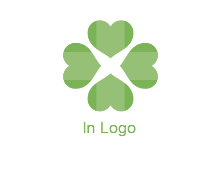 hearts rotating forming clover