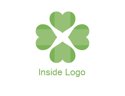 hearts rotating forming clover