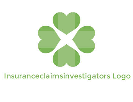 hearts rotating forming clover