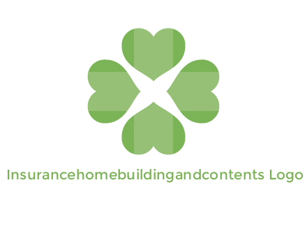 hearts rotating forming clover
