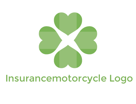 hearts rotating forming clover