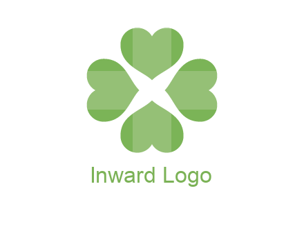 hearts rotating forming clover