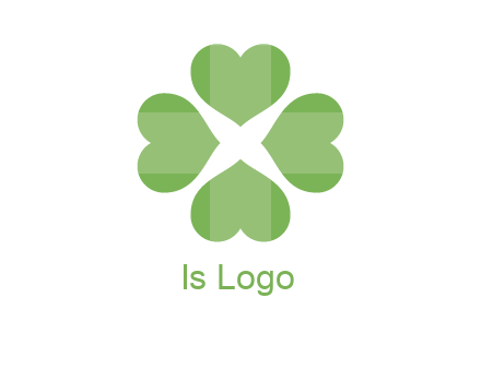 hearts rotating forming clover