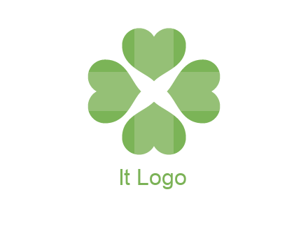 hearts rotating forming clover