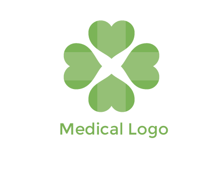 hearts rotating forming clover