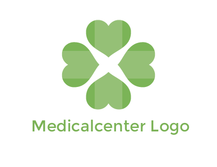 hearts rotating forming clover
