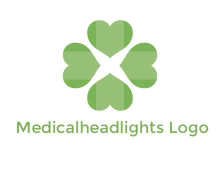 hearts rotating forming clover