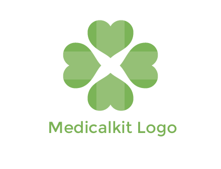 hearts rotating forming clover