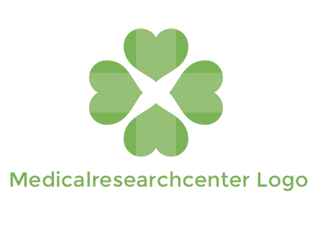 hearts rotating forming clover